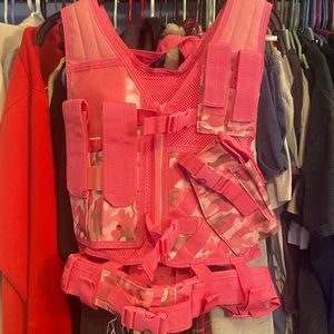 Kids pink tactical vest